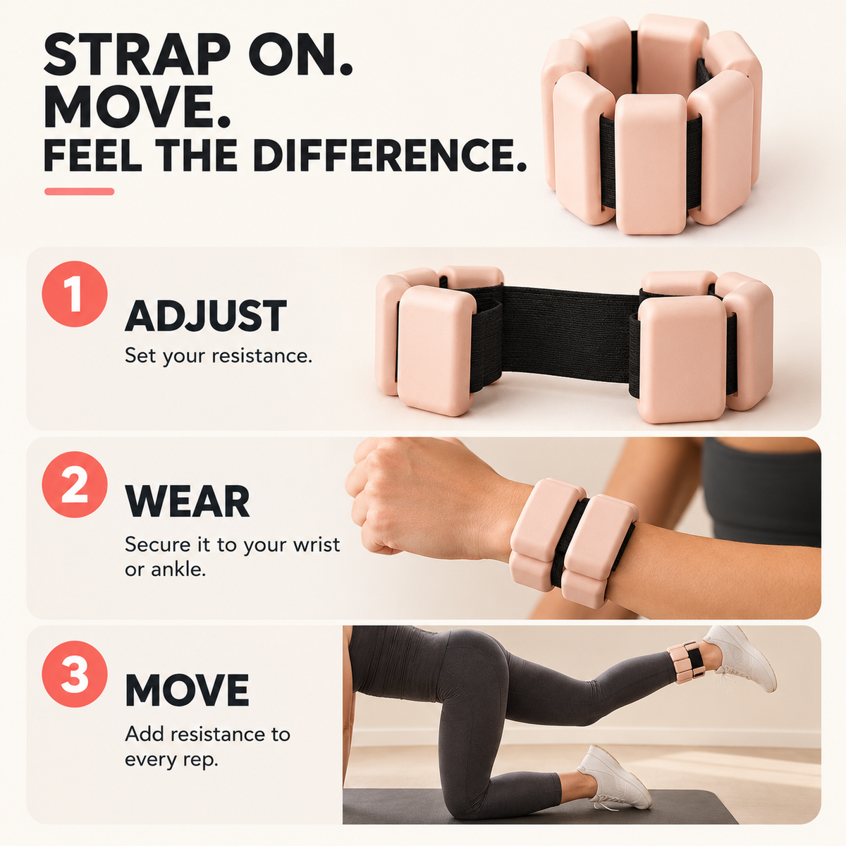 Adjustable Magnetic Weighted Wrist & Ankle Bands