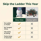 Glory Glow projector compared with tangled string lights