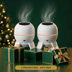 2 Glory Glow Christmas Sky Projectors with gift boxes, a gift pair