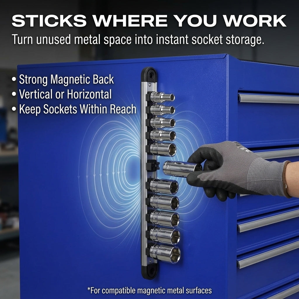 Magnetic Lock & Slide™ Socket Organizer