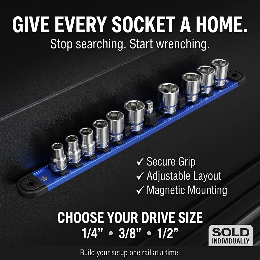 Magnetic Lock & Slide™ Socket Organizer