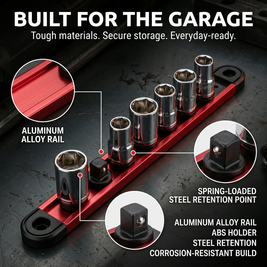 Magnetic Lock & Slide™ Socket Organizer